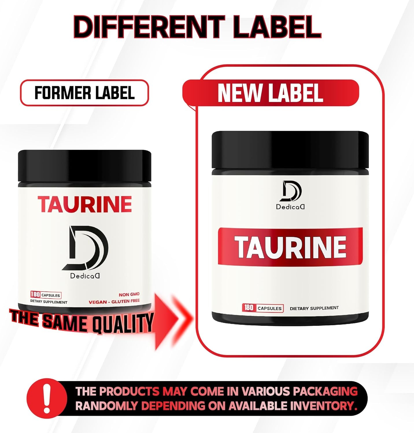 1500Mg Premium Taurine Supplement - 180 Capsules - 2-Month Supply