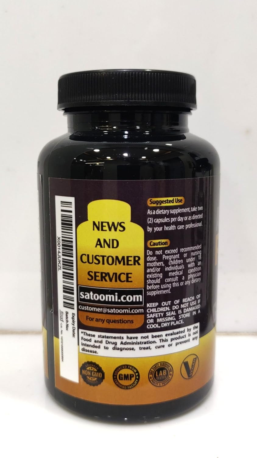 Ginkgo Biloba + Rhodiola Rosea + Ashwagandha Capsules - 120 Vegan Capsules for 2 Month